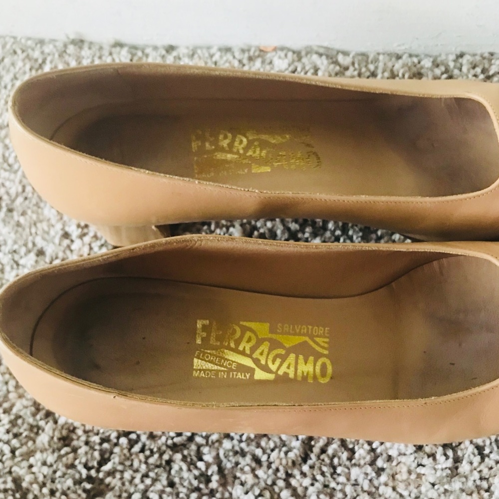 Salvatore Ferragamo Tan Leather Shoes Size 9AA - Picture 4 of 8